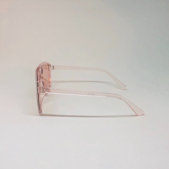 transparent pink aviator sunnies sunglasses - Picture 3 of 4